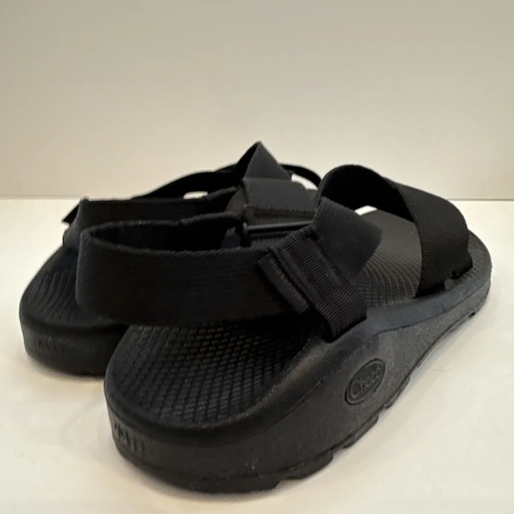 Men's 11 M Chaco Mega Z/Cloud Sandals Solid Black J106635 Hiking Slingback Trail